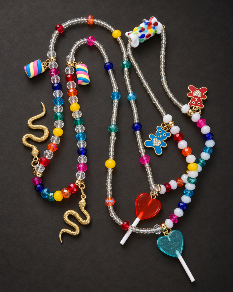 Guia de Erê de Oxumarê Artesanal | Serpentes Douradas, Doces e Cores do Arco-Íris